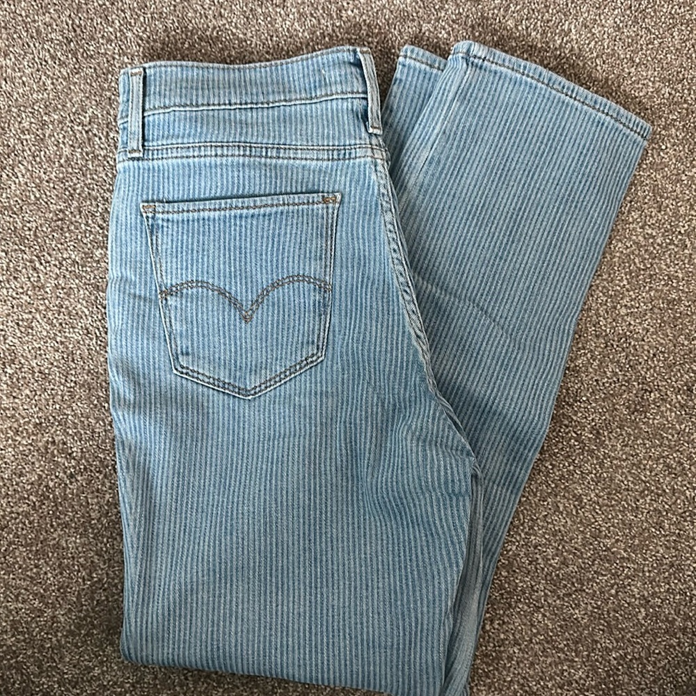 HIGH RISE STRIPED LEVI’S JEANS